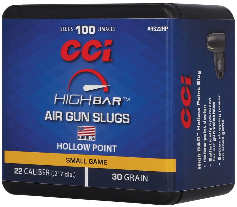 High Bar Air Gun Slugs, .22, 30 Grain, Hollow Point