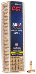Mini-Mag HP, 22 LR, 36 Grain, Copper Plated Hollow Point, 1260 fps
