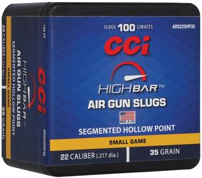 High Bar Air Gun Slugs, .22, 35 Grain, Segmented Hollow Point