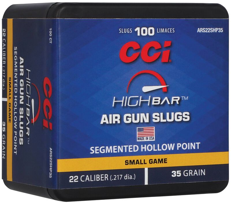 High Bar Air Gun Slugs, .22, 35 Grain, Segmented Hollow Point