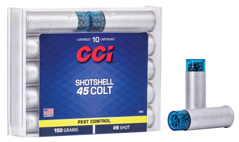 Pest Control Shotshell, 45 Colt, 9 Shot, 1000 fps