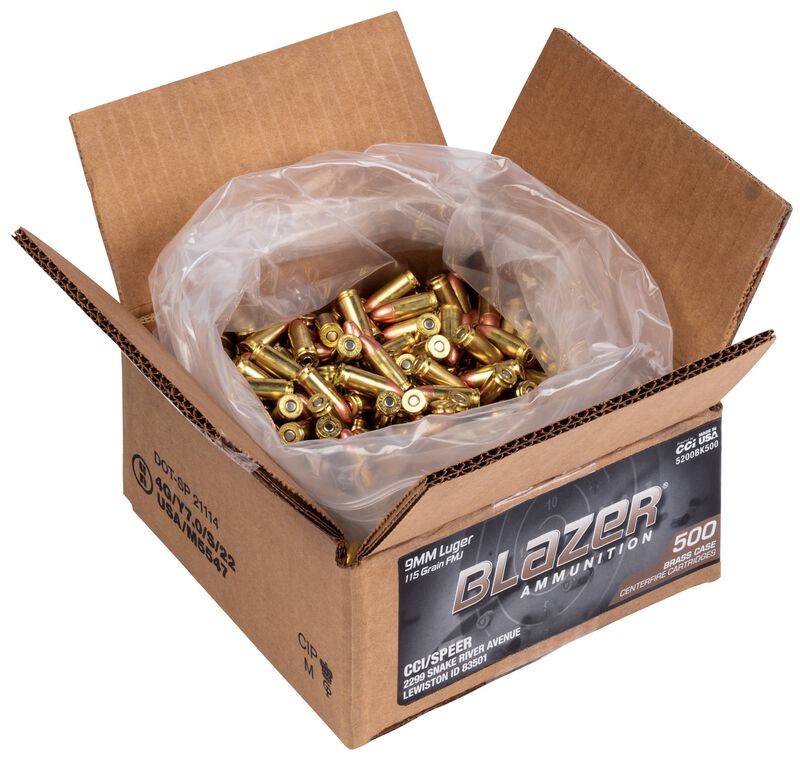Blazer Brass, 9mm Luger, 115 Grain, Full Metal Jacket, 1145 fps