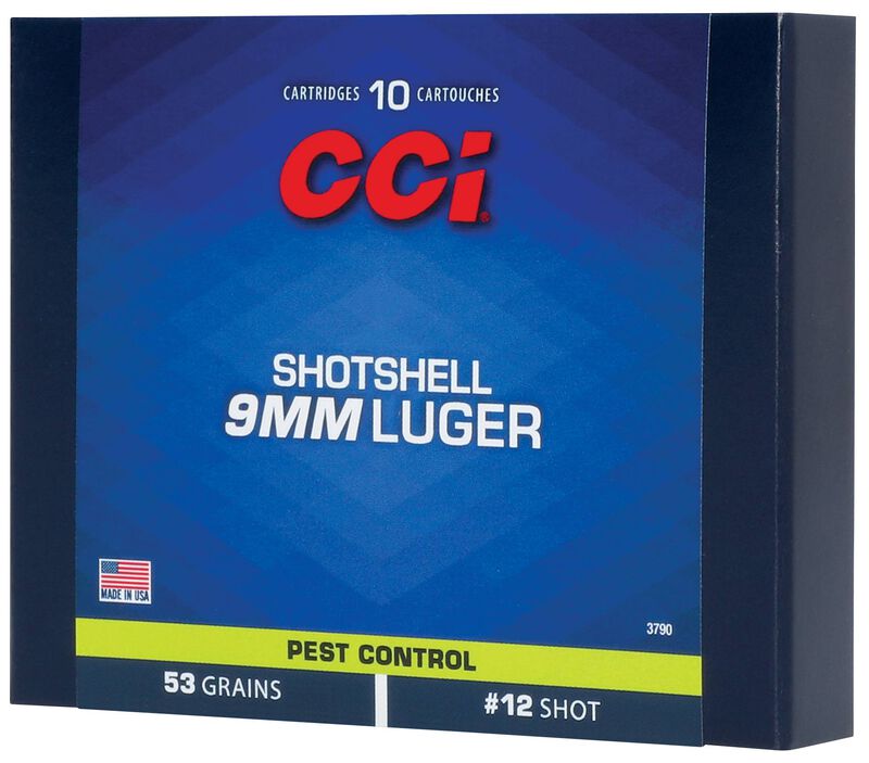 Pest Control Shotshell, 9mm Luger, 12 Shot, 900 fps