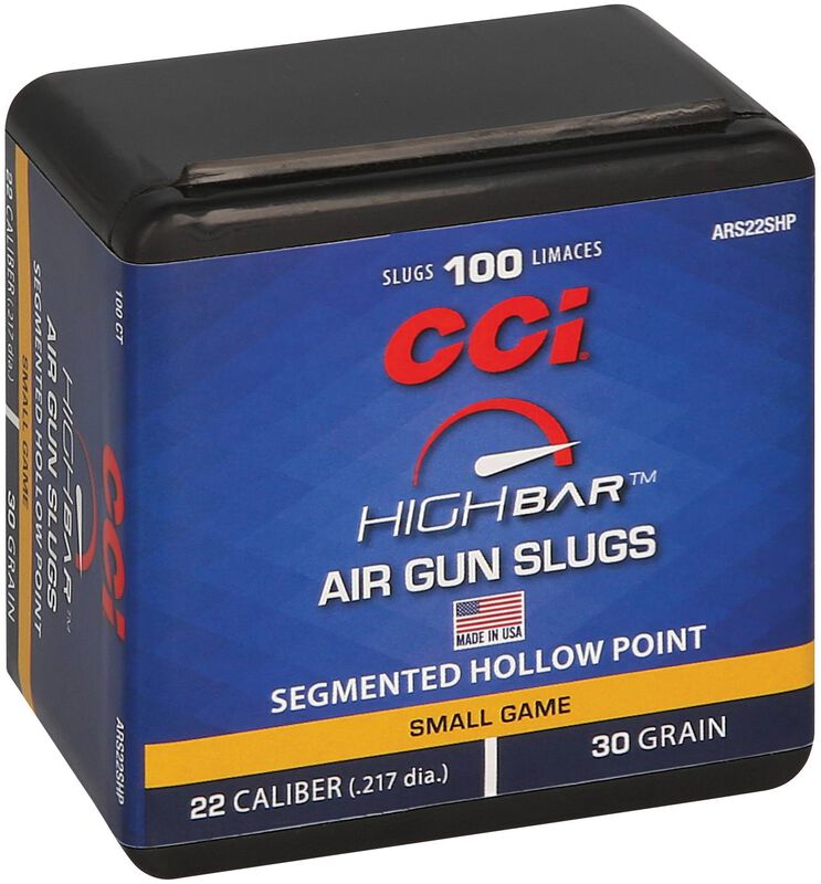 High Bar Air Gun Slugs, .22, 30 Grain, Segmented Hollow Point