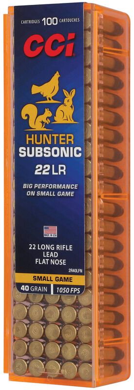 Hunter Series, 22 LR, 40 Grain, Lead Flat Nose, 1050 fps
