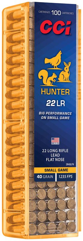 Hunter Series, 22 LR, 40 Grain, Lead Flat Nose, 1235 fps