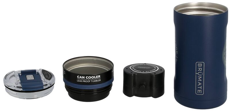 CCI We Flew The Coop Trio Can Cooler, Stainless Steel, Blue