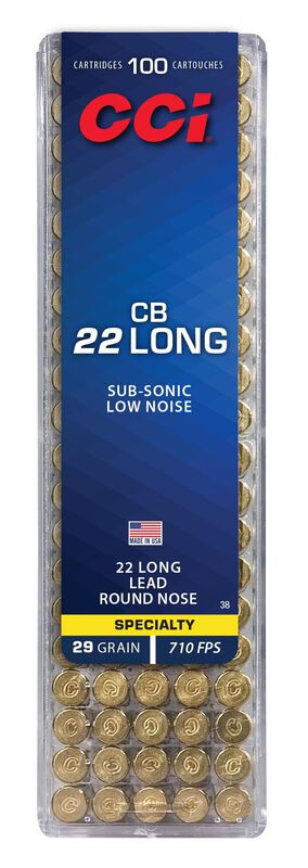 CB, 22 Long, 29 Grain, Lead Round Nose, 710 fps