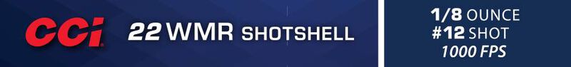 Rimfire Shotshell, 22 WMR, 12 Shot, 1000 fps