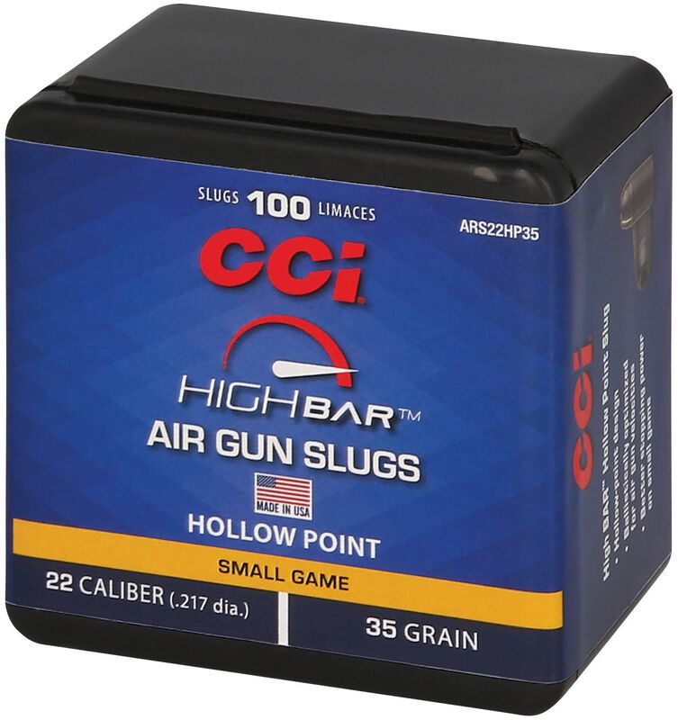 High Bar Air Gun Slugs, .22, 35 Grain, Hollow Point