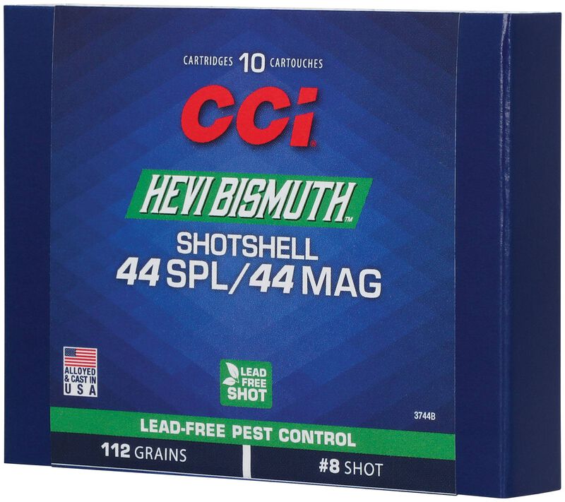 Pest Control Bismuth Shotshell, 44 Spl/Rem Mag, 8 Shot, 1050 fps