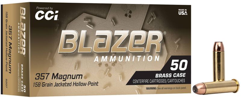 Blazer Brass HP, 357 Magnum, 158 Grain, Jacketed Hollow Point, 1150 fps