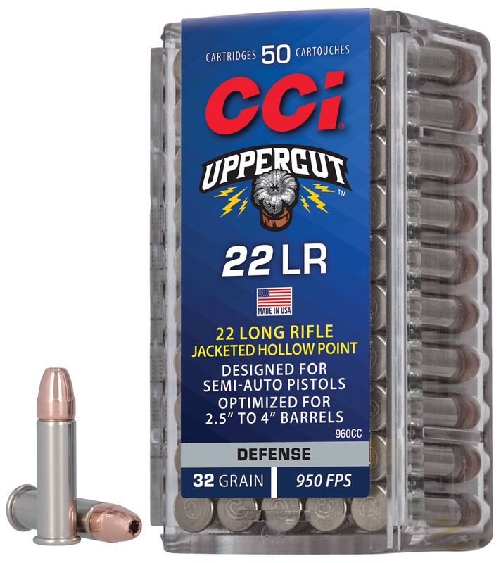 Uppercut, 22 LR, 32 Grain, Jacketed Hollow Point, 950 fps