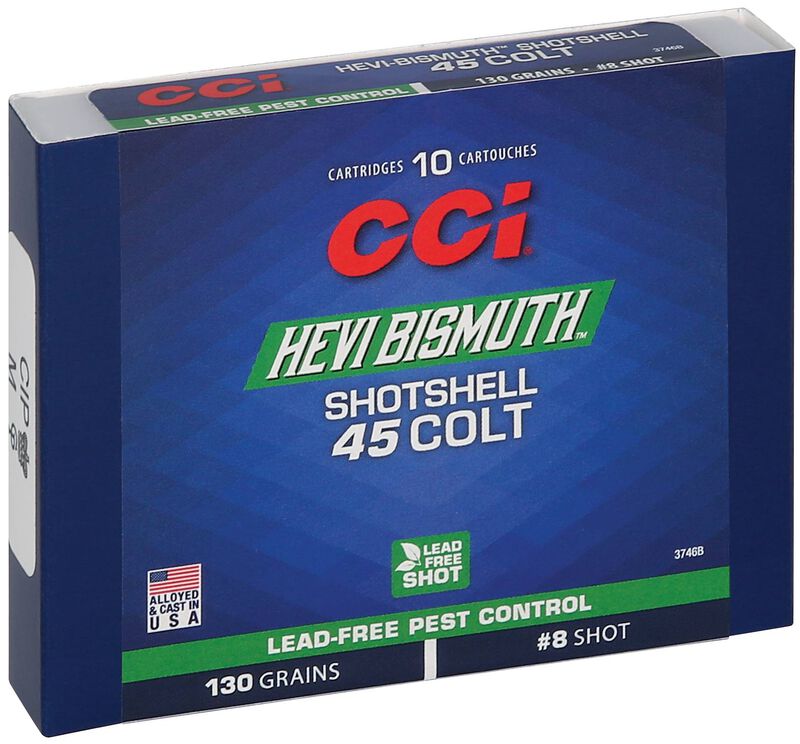 Pest Control Bismuth Shotshell, 45 Colt, 8 Shot, 1050 fps