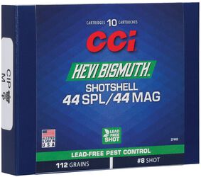 Pest Control Bismuth Shotshell, 44 Spl/Rem Mag, 8 Shot, 1050 fps