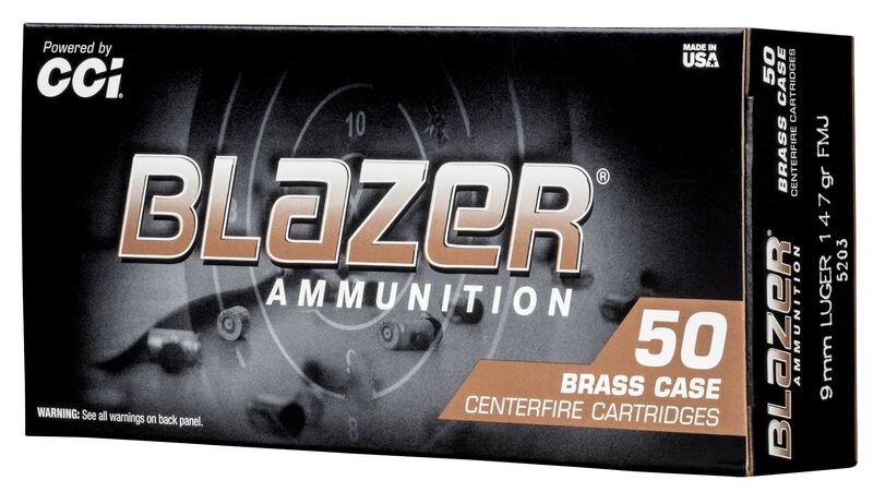 Blazer Brass, 9mm Luger, 147 Grain, Full Metal Jacket, 950 fps