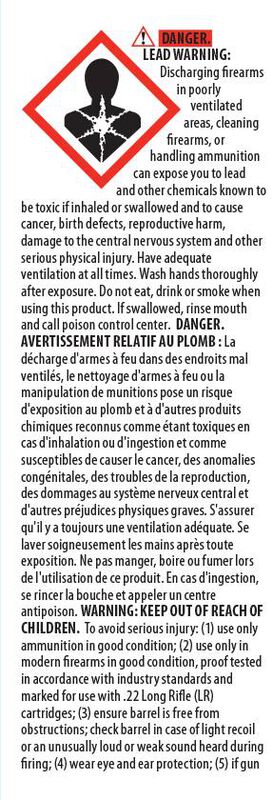 Standard Velocity, 22 LR, 40 Grain, Lead Round Nose, 1070 fps