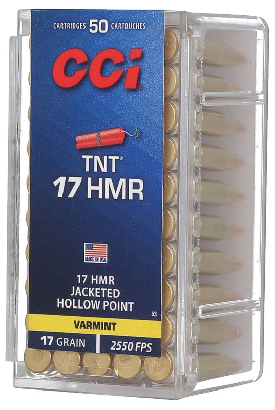 TNT, 17 HMR, 17 Grain, Jacketed Hollow Point, 2550 fps