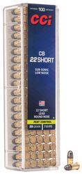 CB, 22 Short, 29 Grain, Lead Round Nose, 710 fps
