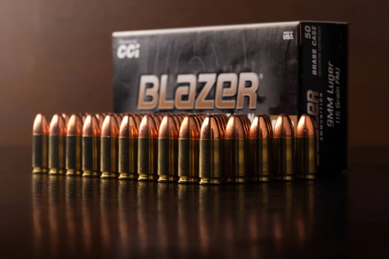 Blazer Brass, 9mm Luger, 115 Grain, Full Metal Jacket, 1145 fps