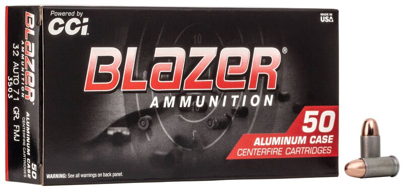 Blazer Aluminum, 32 Auto, 71 Grain, Full Metal Jacket, 900 fps