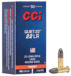 Quiet-22, 22 LR, 40 Grain, Lead Round Nose, 710 fps