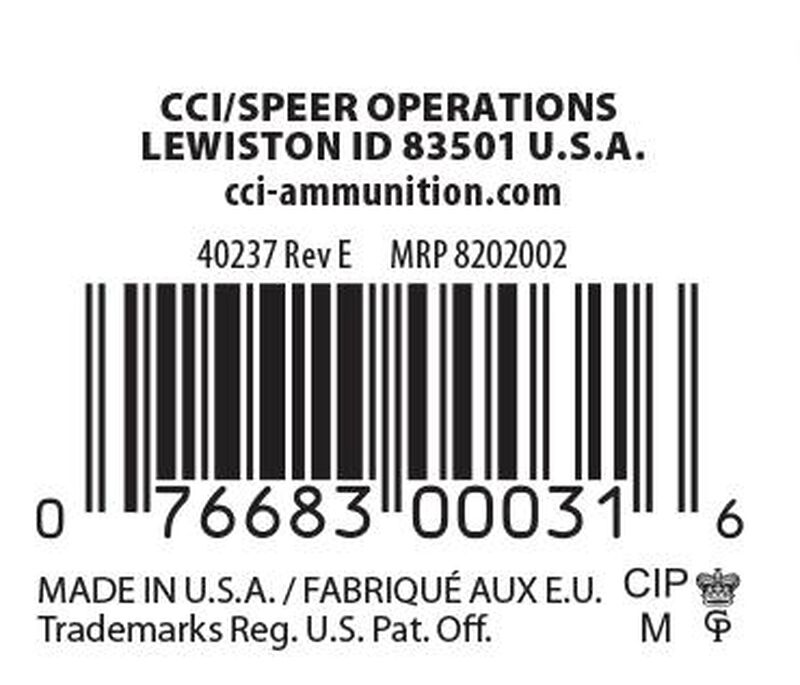 Mini-Mag HP, 22 LR, 36 Grain, Copper Plated Hollow Point, 1260 fps