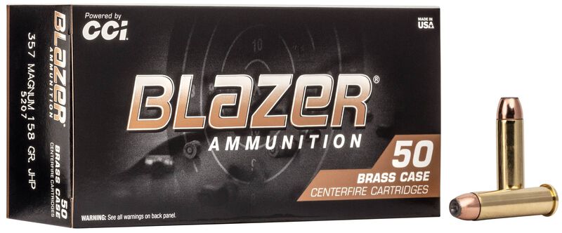 Blazer Brass, 357 Magnum, 158 Grain, Jacketed Hollow Point, 1150 fps