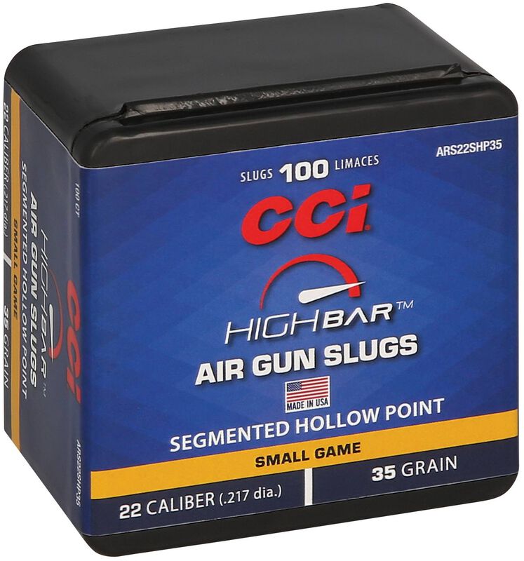 High Bar Air Gun Slugs, .22, 35 Grain, Segmented Hollow Point
