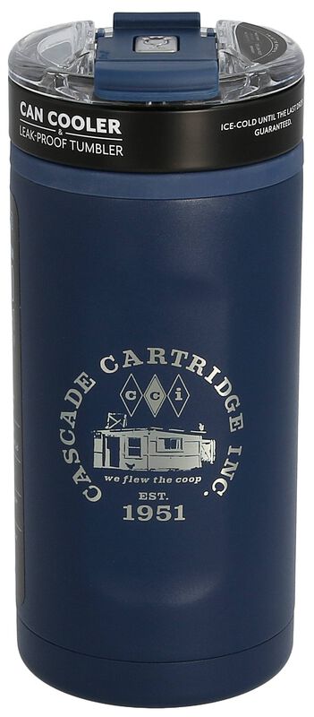 CCI We Flew The Coop Trio Can Cooler, Stainless Steel, Blue