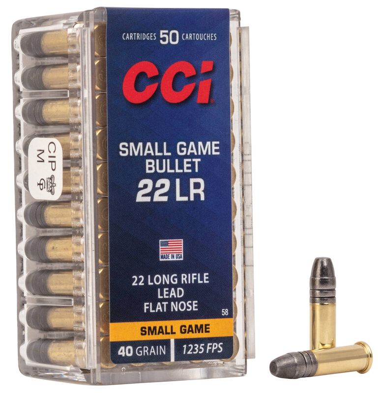 Small Game Bullet, 22 LR, 40 Grain, Solid, 1235 fps