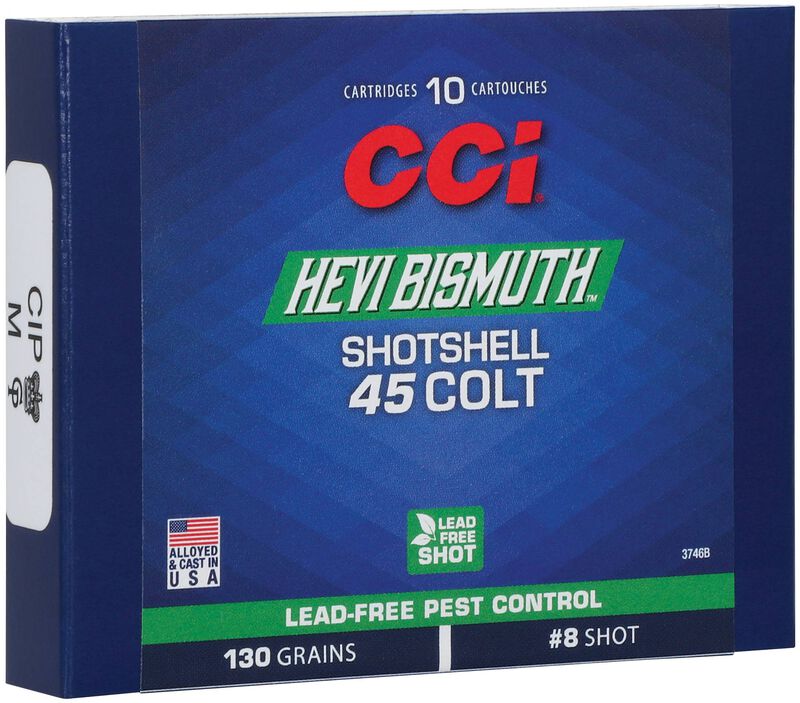 Pest Control Bismuth Shotshell, 45 Colt, 8 Shot, 1050 fps