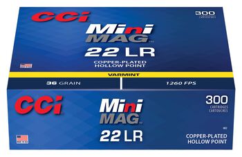 Mini-Mag HP, 22 LR, 36 Grain, Jacketed Hollow Point, 1260 fps