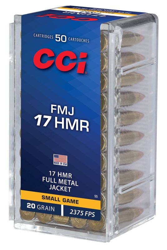 Full Metal Jacket, 17 HMR, 20 Grain, Full Metal Jacket, 2375 fps
