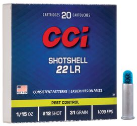Rimfire Shotshell, 22 LR, 12 Shot, 1000 fps