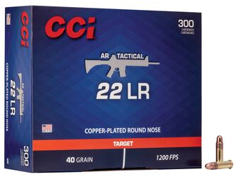 AR Tactical, 22 LR, 40 Grain, Copper Plated Round Nose, 1200 fps