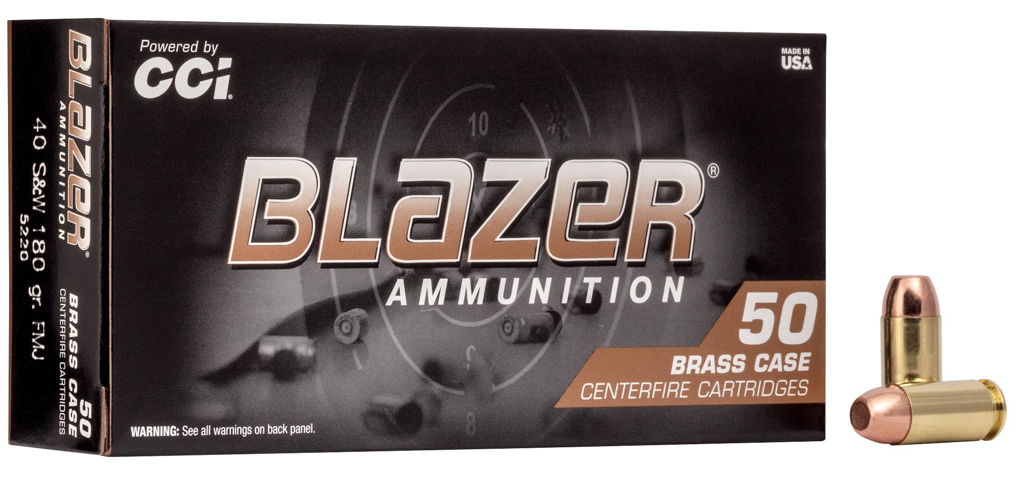 Buy Blazer Brass 40 S&W Ammo | 180 Grain, 985 FPS | CCI Ammunition