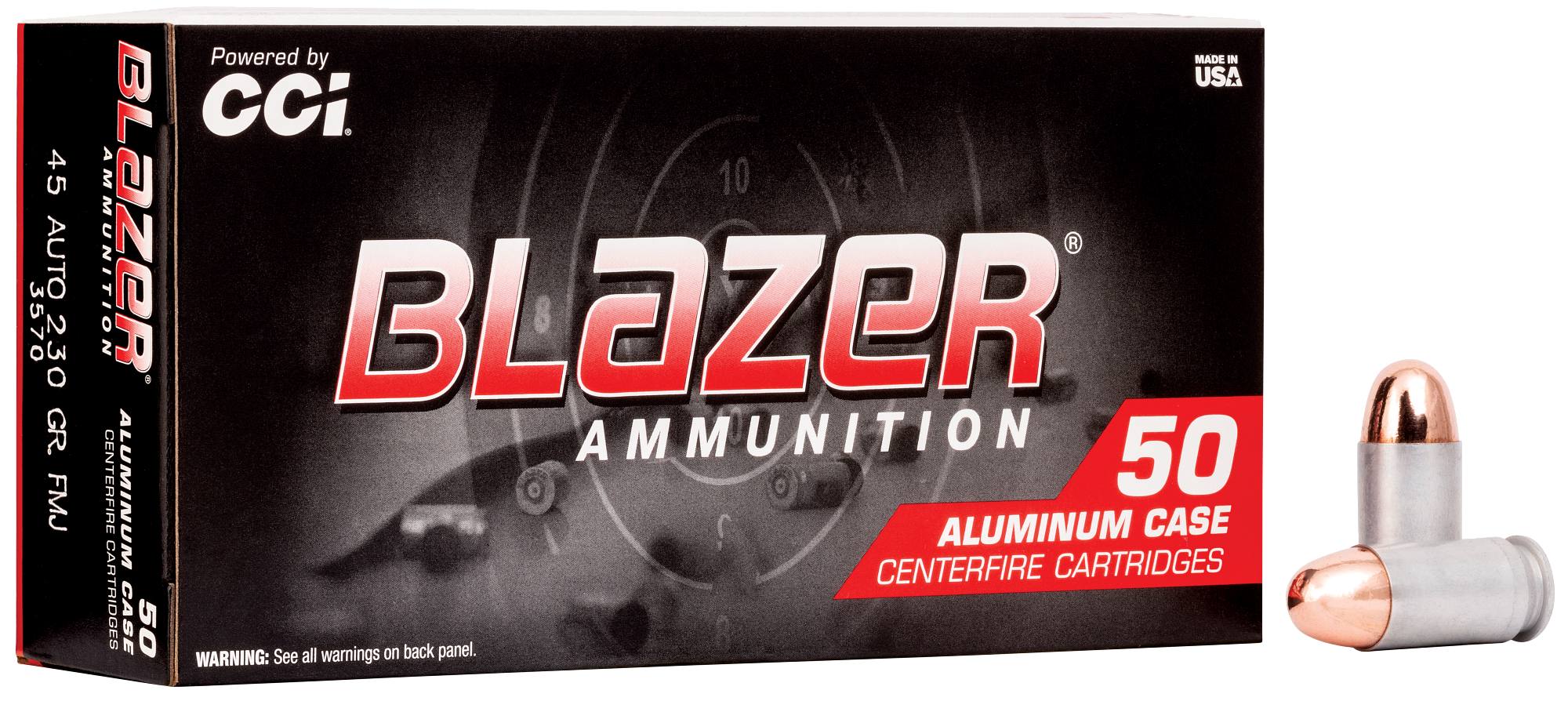 Buy Blazer Aluminum 45 Auto Ammo | 230 Grain, 845 FPS | CCI Ammunition